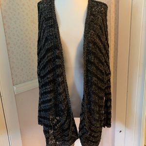 Free People Striped Woven Cardigan